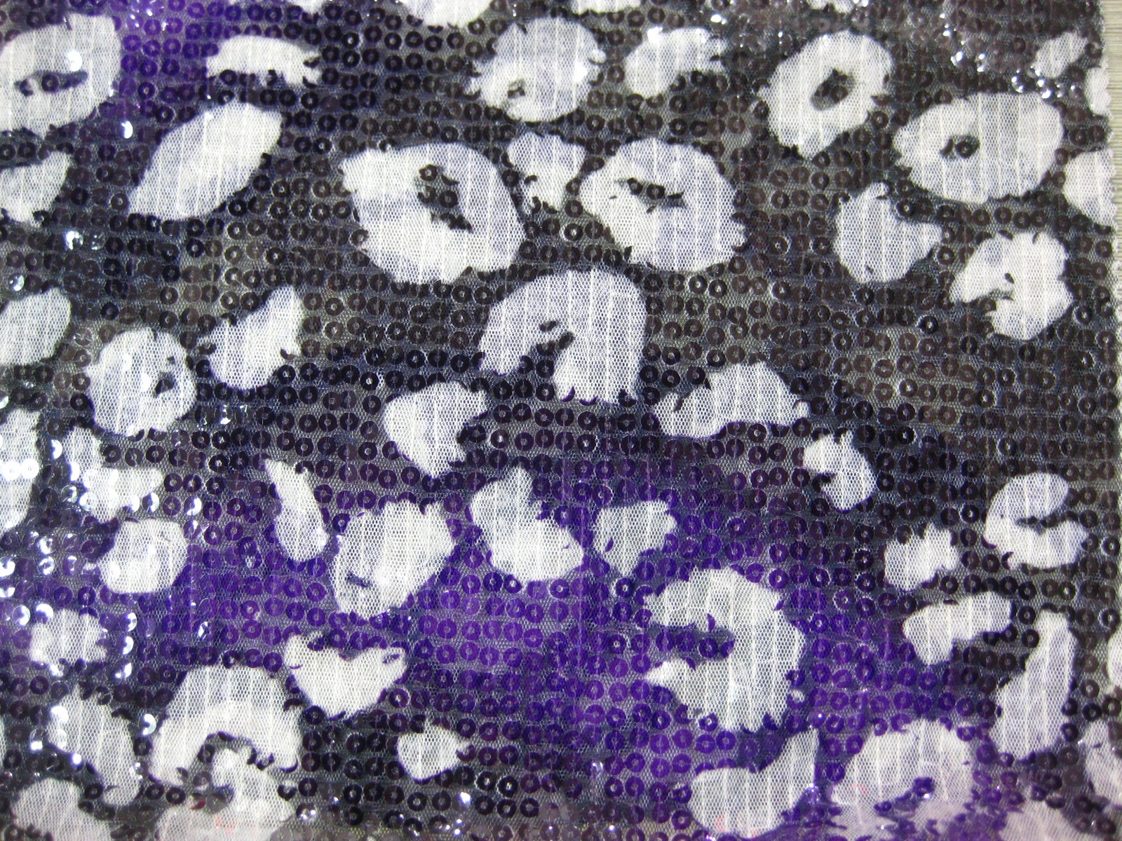 POLY MESH SPANGLE EMB PRINT DES#1