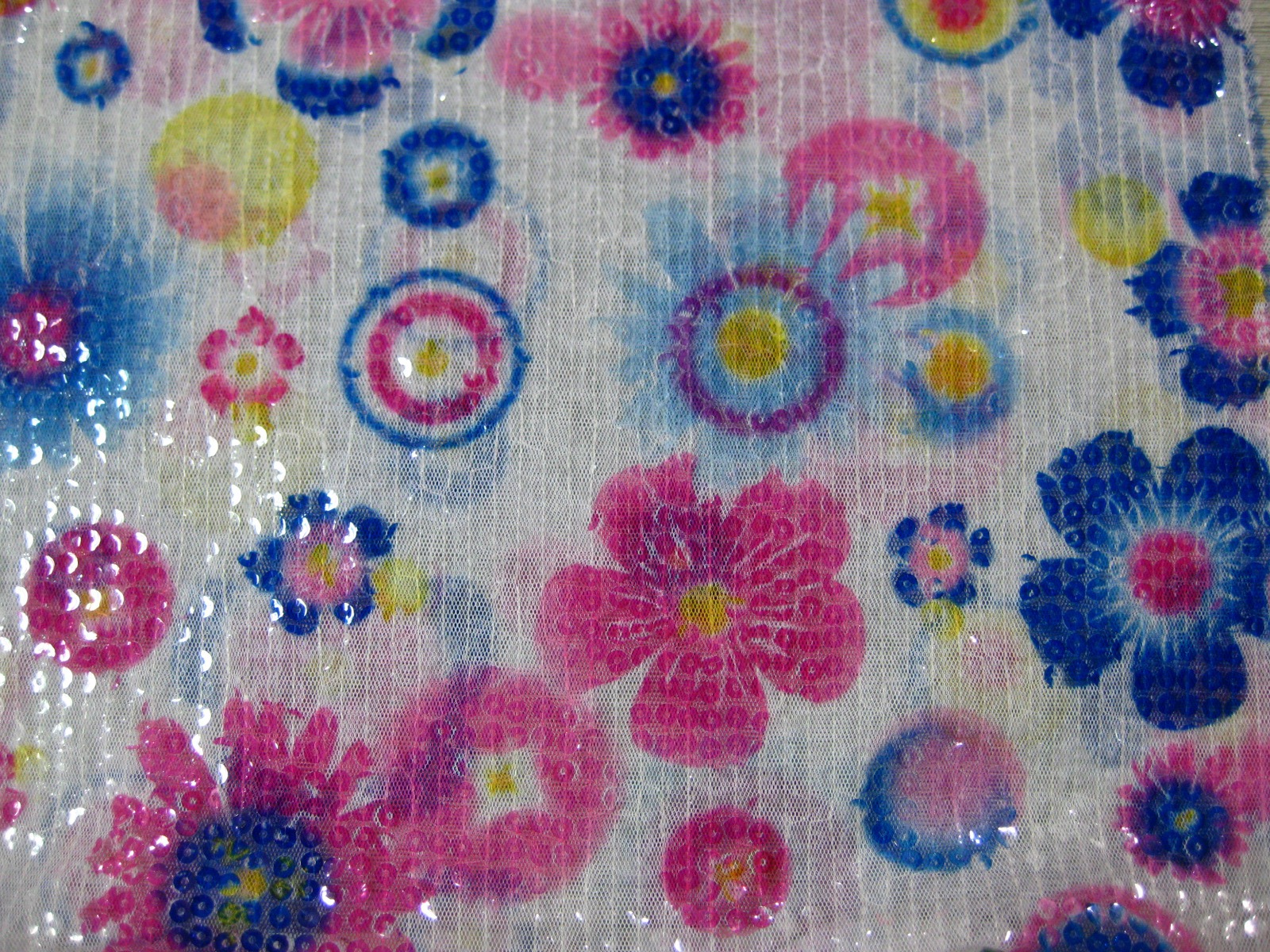 POLY MESH SPANGLE EMB PRINT DES#17